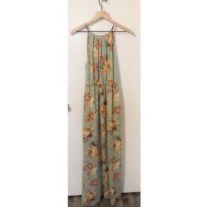 Maxi Dress Floral Light Green